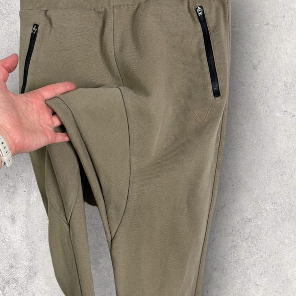 ASRV Aesthetic Revolution Pants Tan Size Medium Ribbed Ankle Zip Stretch Rib Men - Picture 4 of 16